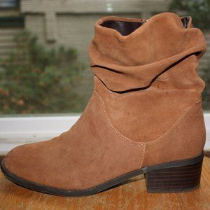 Light use---Aldo Suede Slouch Ankle Boot 6.5 Tan